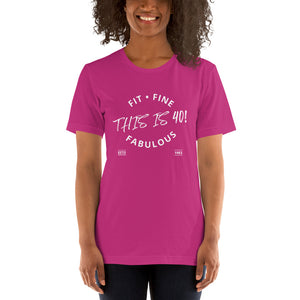 This is 40! Women's Birthday short sleeve t-shirt, 1983